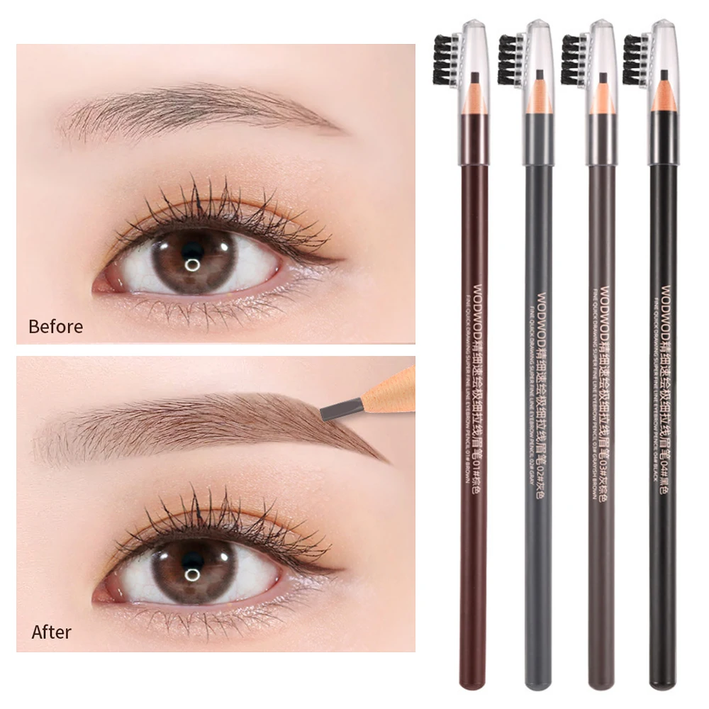 Extremely Thin Pull-line Eyebrow Pencil Natural Long-Lasting Easy To Wear Cosmetic Eye Brow Pen Waterproof Eyebrows Enhancer