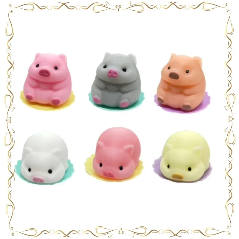 

Gashapon Mini Pig Modeling Kawaii Animal Desktop Ornament Q-version Children's Day Gifts Action Figure Model Toys