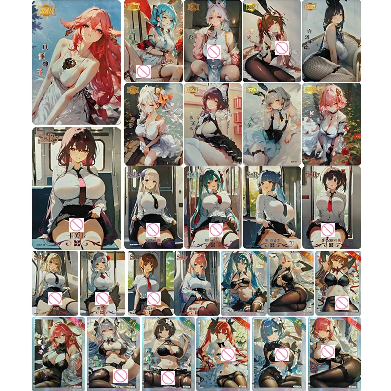 

Japanese Anime Goddess Story Yae Miko Hatsune Miku Kamisato Ayaka Collectible Cards Christmas Birthday Gift Children's Toys