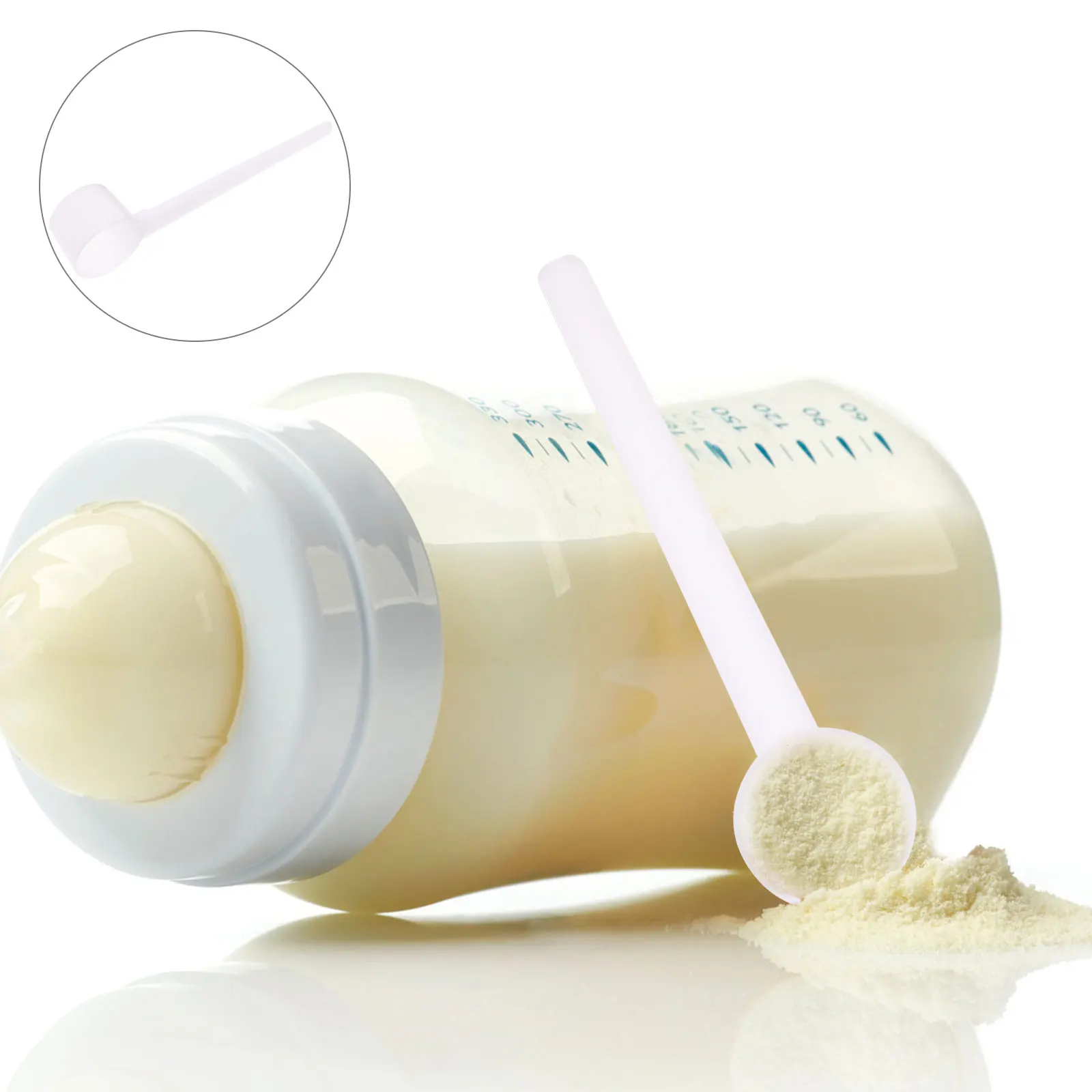 Cucchiaino da tè in plastica regolabile da 100 pezzi per misurare il latte, per la sicurezza alimentare, resistenza alla corrosione, cucina