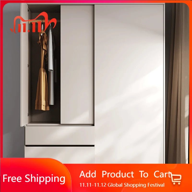 

Trendy New Sliding Wardrobe Assembly Nordic Multilayer Drawers Clothes Closet Wardrobes Storage Guarda Roupa Trendy Furniture