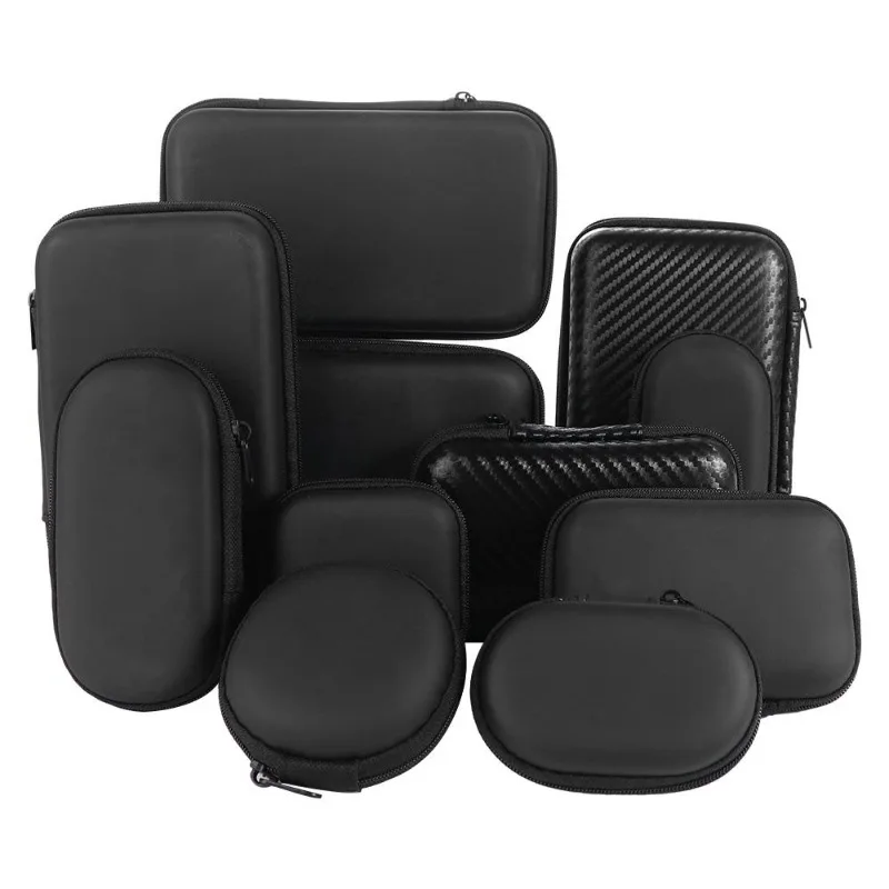 

Mobile Hard Disk Case Headphone Mini Storage Coin Purse Organizer Bag Zip Lock Case EVA Zipper Bag Data Cable Bags Earphone Bag