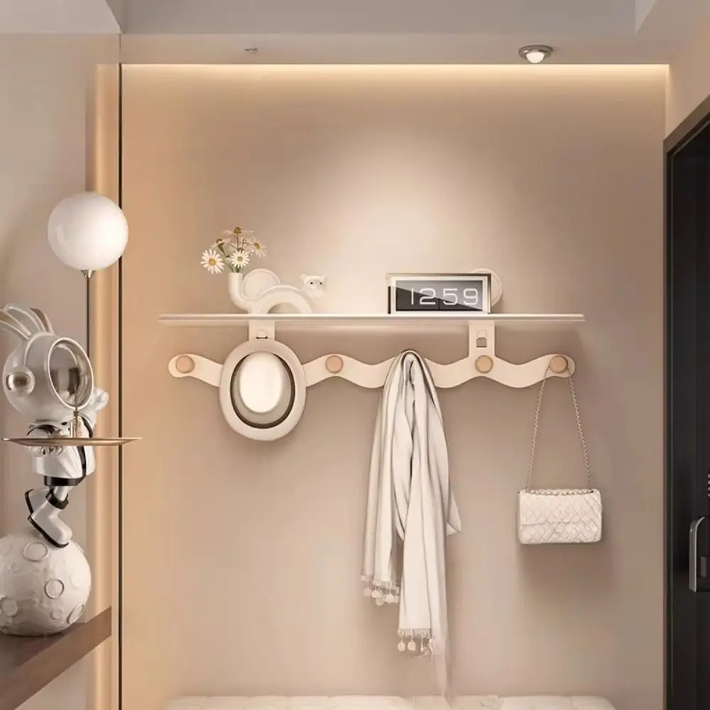 

No-Punch Suction Cup Door Hooks with 5/6 Hooks Wall Mounted Bathroom Towel Rack Multifunctional Strong Load-bearing