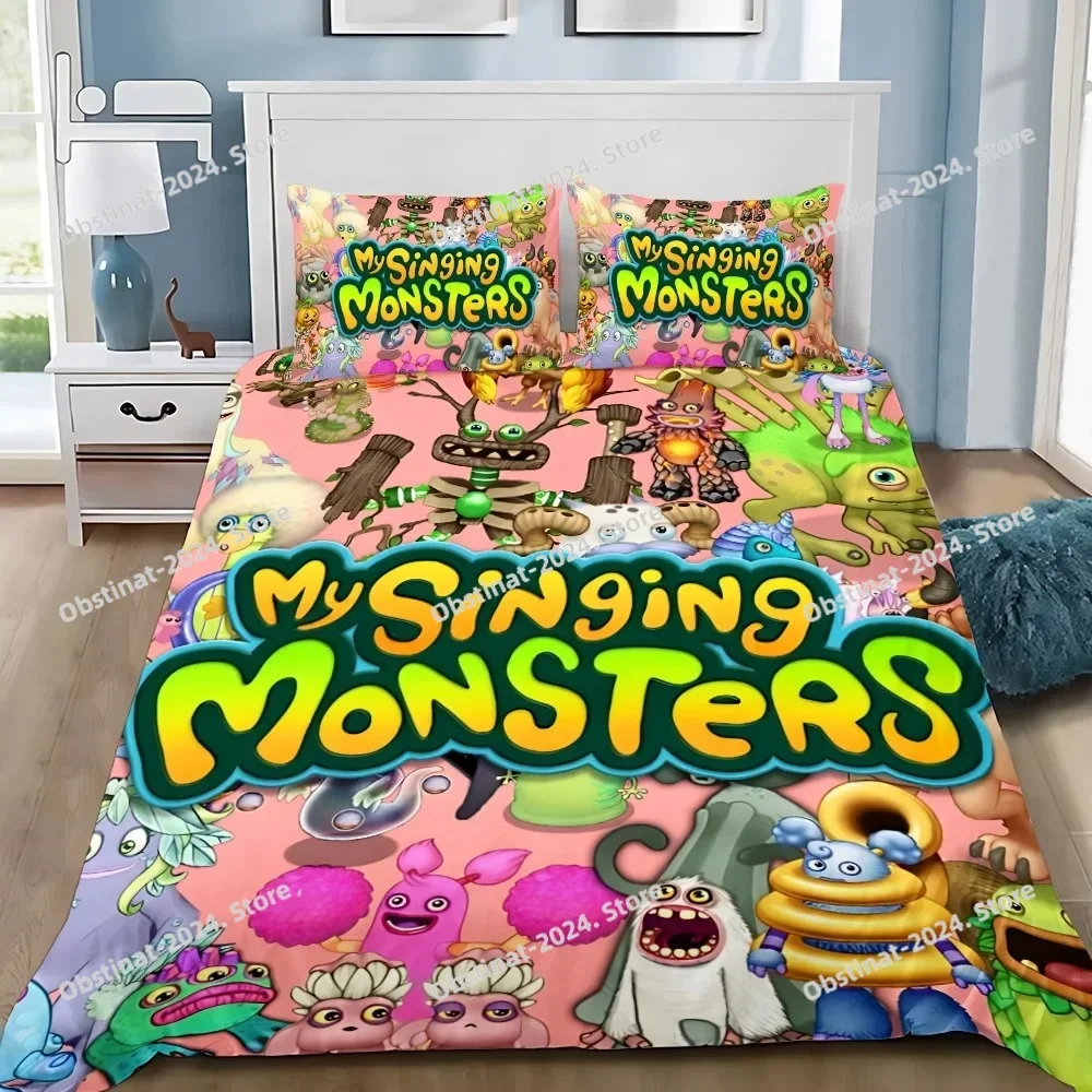 

Duvet Pillowcase Bedding Set Adult Boy My Singings M-Monsters Girl Bedroom Decoration Children Gift Single Double Large Size