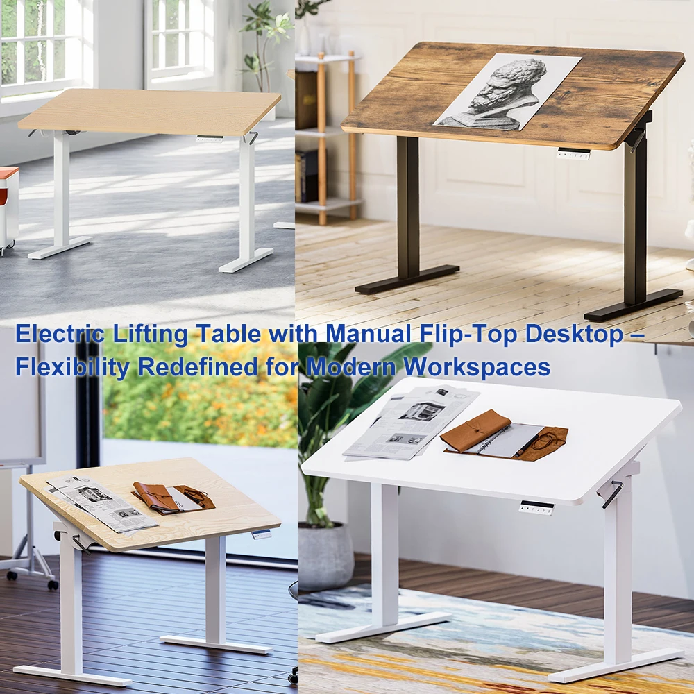 Electric Drawing Sit Stand Desk for Art Students Engineering Drawing Table Can Be Adjusted Height and the Table Can Be Tilted