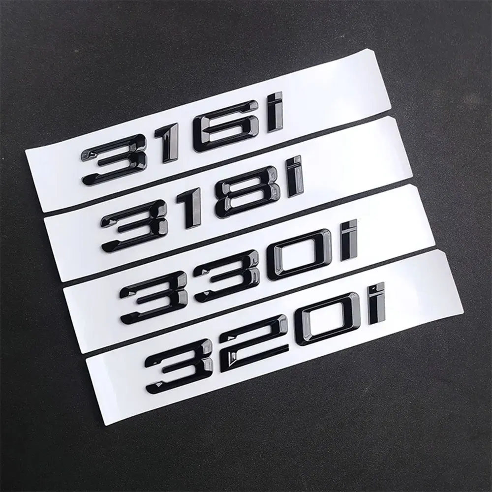 3d ABS Letters Logo 316i 318i 320i 323i 325i 328i 330i 335i Car Rear Trunk Badge Sticker For BMW Serie 3 E30 E36 F30 F31 G20 G21