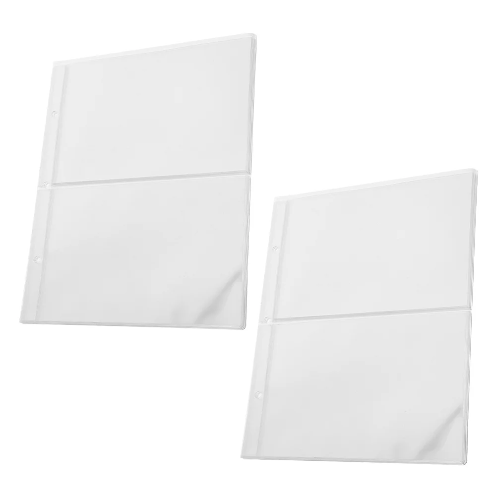 Sacs de protection en papier pour billets de banque, 2 sacs, pochettes de rangement pour Pages d'album en PVC transparent pour organisateur d'argent de collectionneur