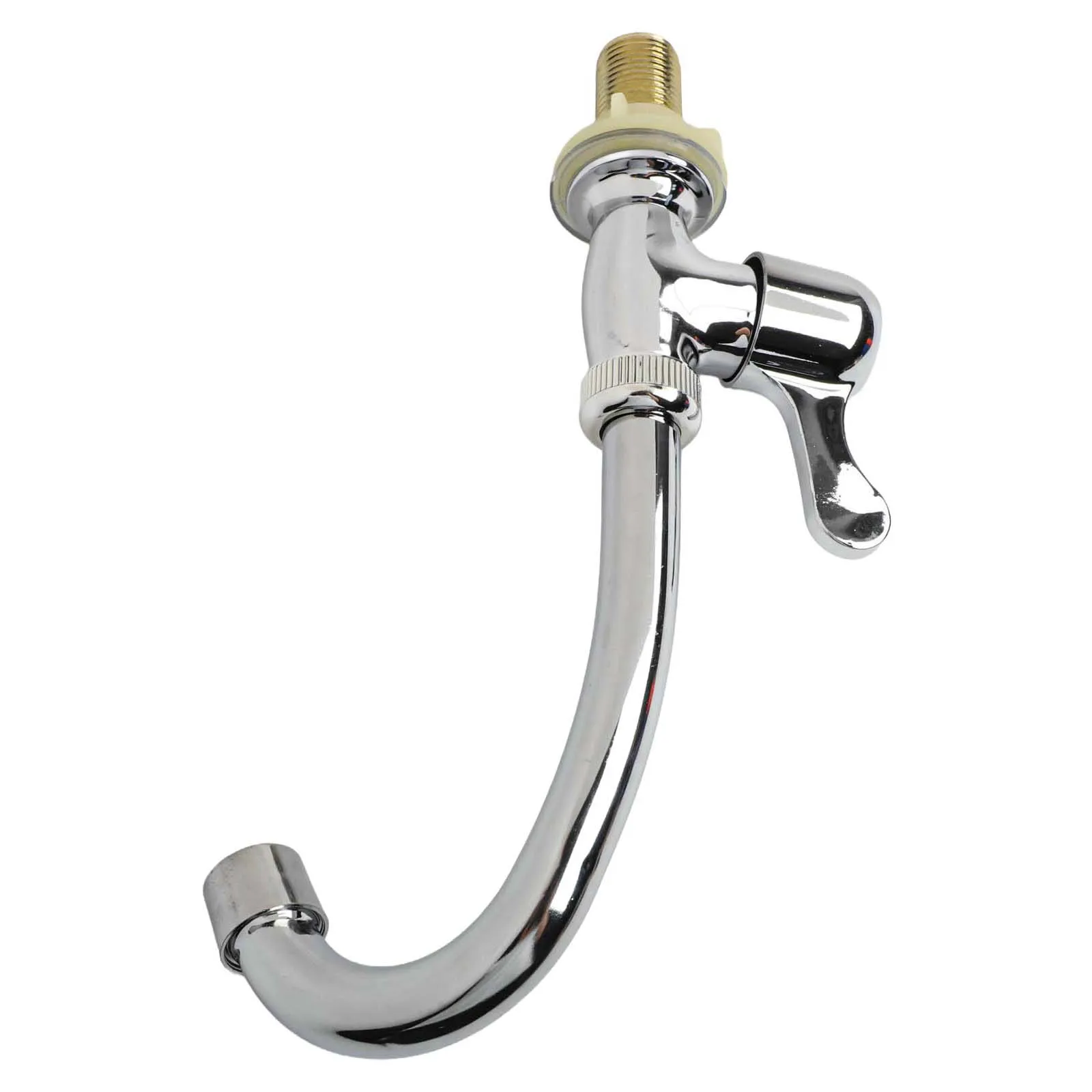 Single Handle Cold Water Kitchen Faucet Made of Plastic Steel Compatible with Standard Sink and Countertop Types