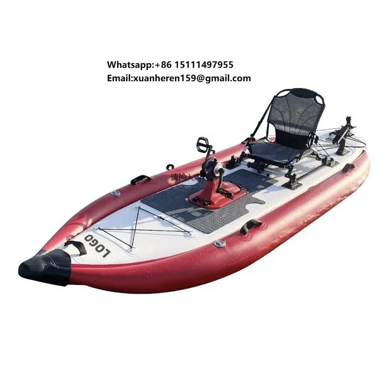 Cheap PVC Foot Pedal Drive Canoe Boat Single Fishing Inflatable Pedal Kayak