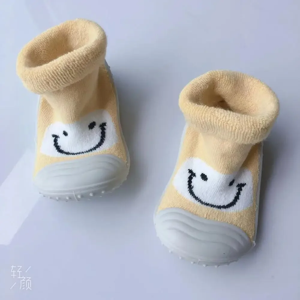 Children's Floor Socks | Baby Toddler Shoes | Rubber Sole Cartoon Tube Socks for Autumn and Winter