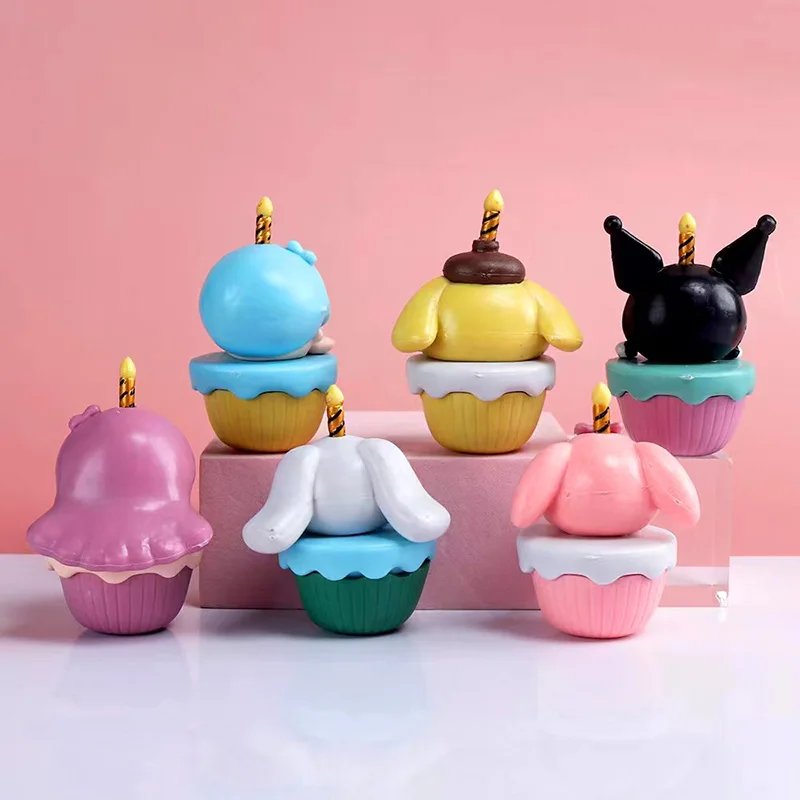 #25 Cosplay Birthday Cake Mystery Box SANRIO Figurines Hello Kitty Cinnamoroll Room Decoration Kuromi My Melody Figures Toys