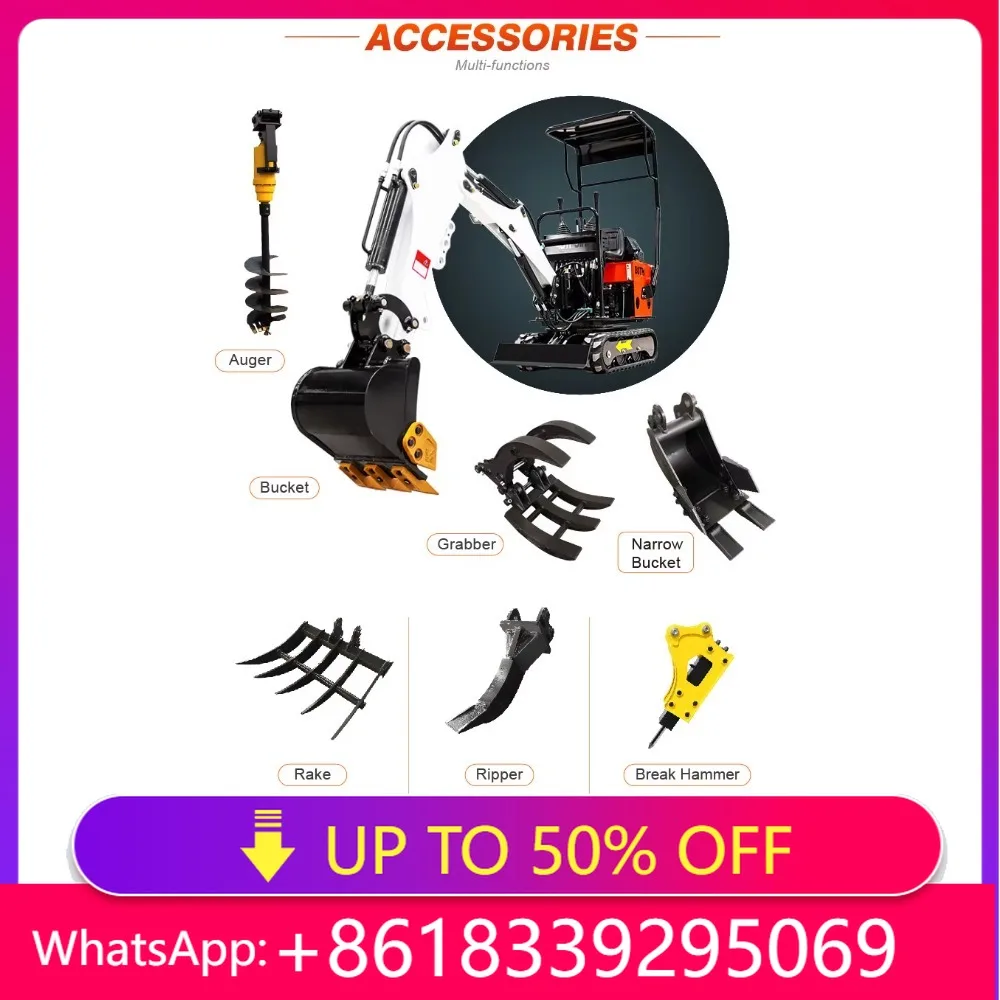 

0.8 Ton 1T 1.5T Small Hydraulic Excavator Digger with EPA Certified Engine for Garden and Orchard Maintenance Factory Sales