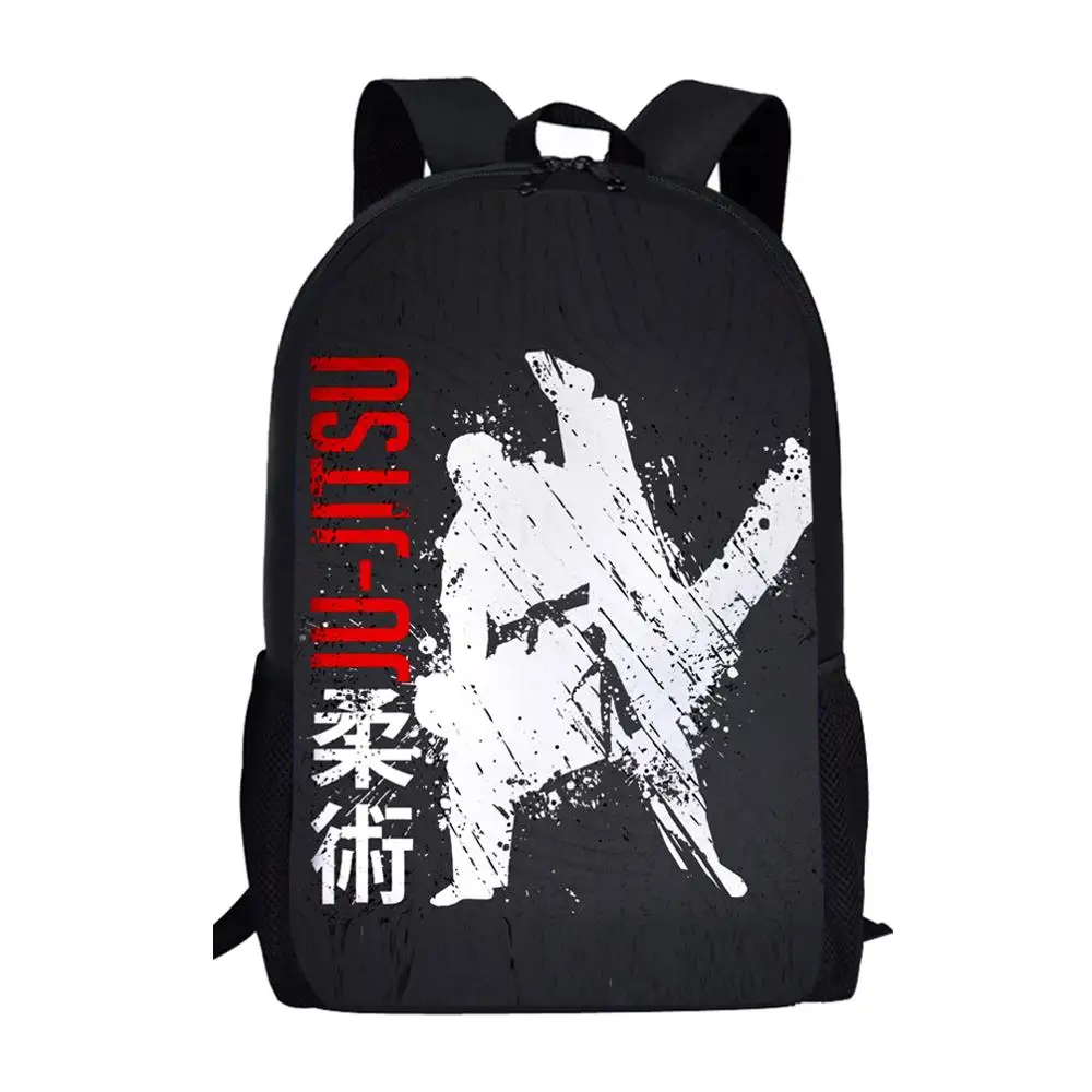 Cool Martial Art JUDO KARATE Printing School Backpack for Teens Boys Girls 3D Taekwondo Kids School Backpacks Student Bookbag