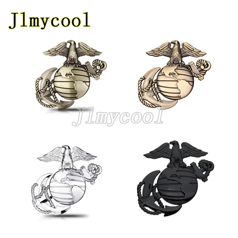 3D Metal USMC Car Sticker US Marine Corps Emblem Hawk Military Badge Fender Rear Trunk Head Window Hood Accessories Motorcycle