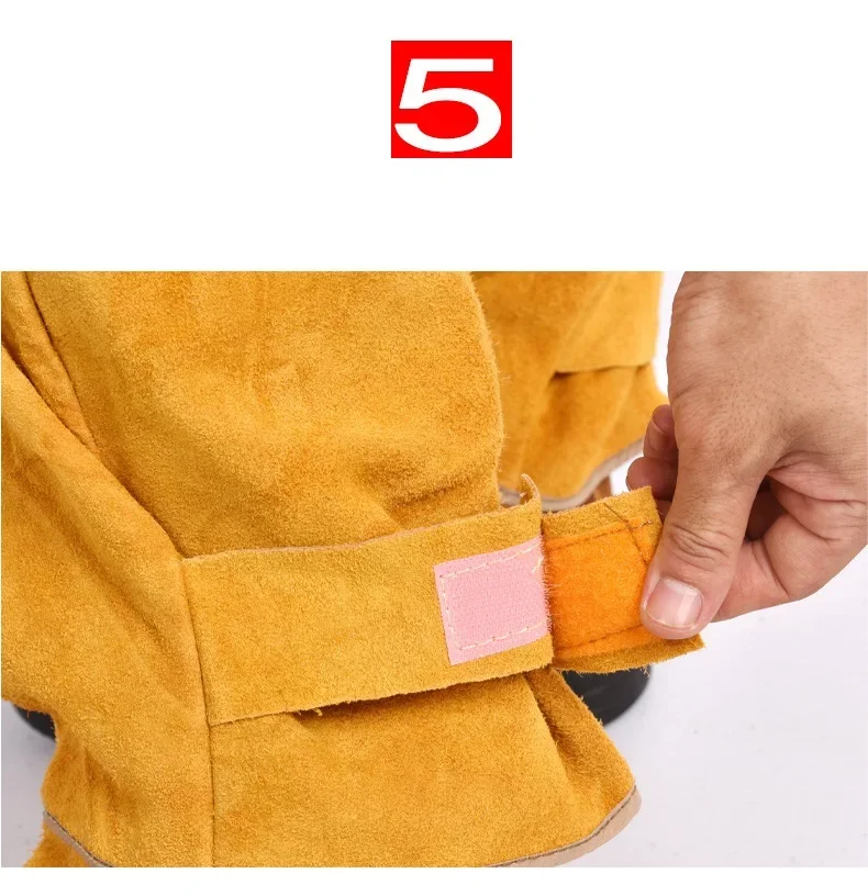 Abbigliamento per saldatura tuta da uomo tuta di sicurezza tuta protettiva per alte Temperature in pelle ignifuga riparazione pantaloni con