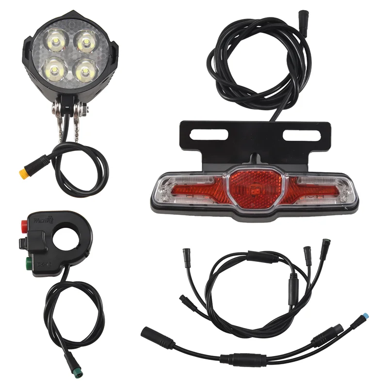

B93B-For Bafang BBS01 BBS02 BBSHD Mid Drive Motor Electric Bike Waterproof Line Light Set With Brake Turn Signal Bike Light