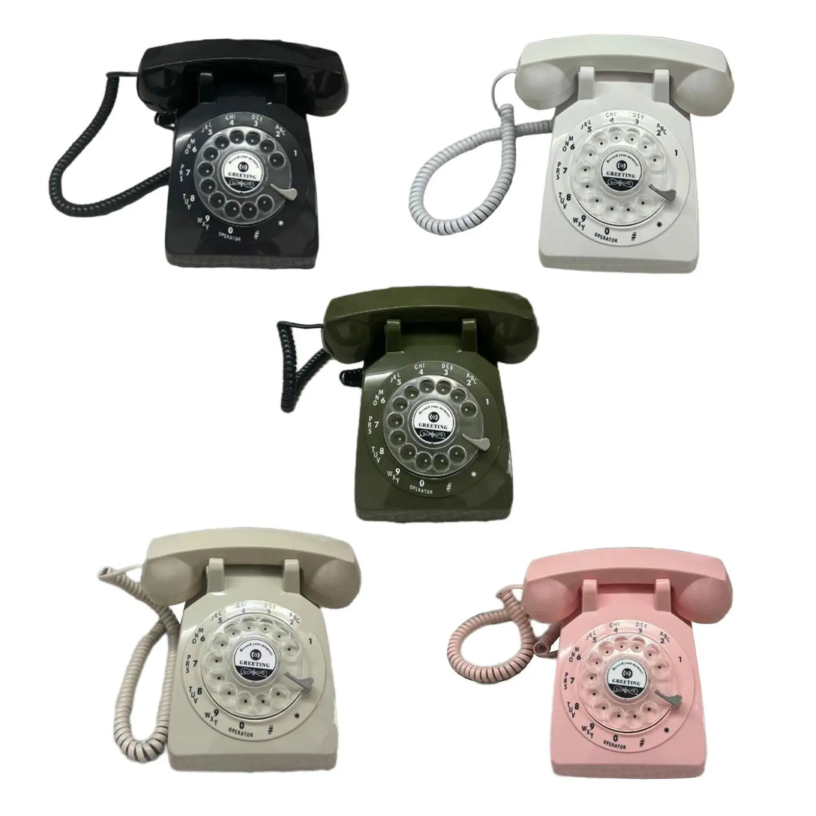 Audio Guest Book Phone Classic Desk Telephone Model for Retirement Party Bridal Shower Thanksgiving Special Occasions Decoration