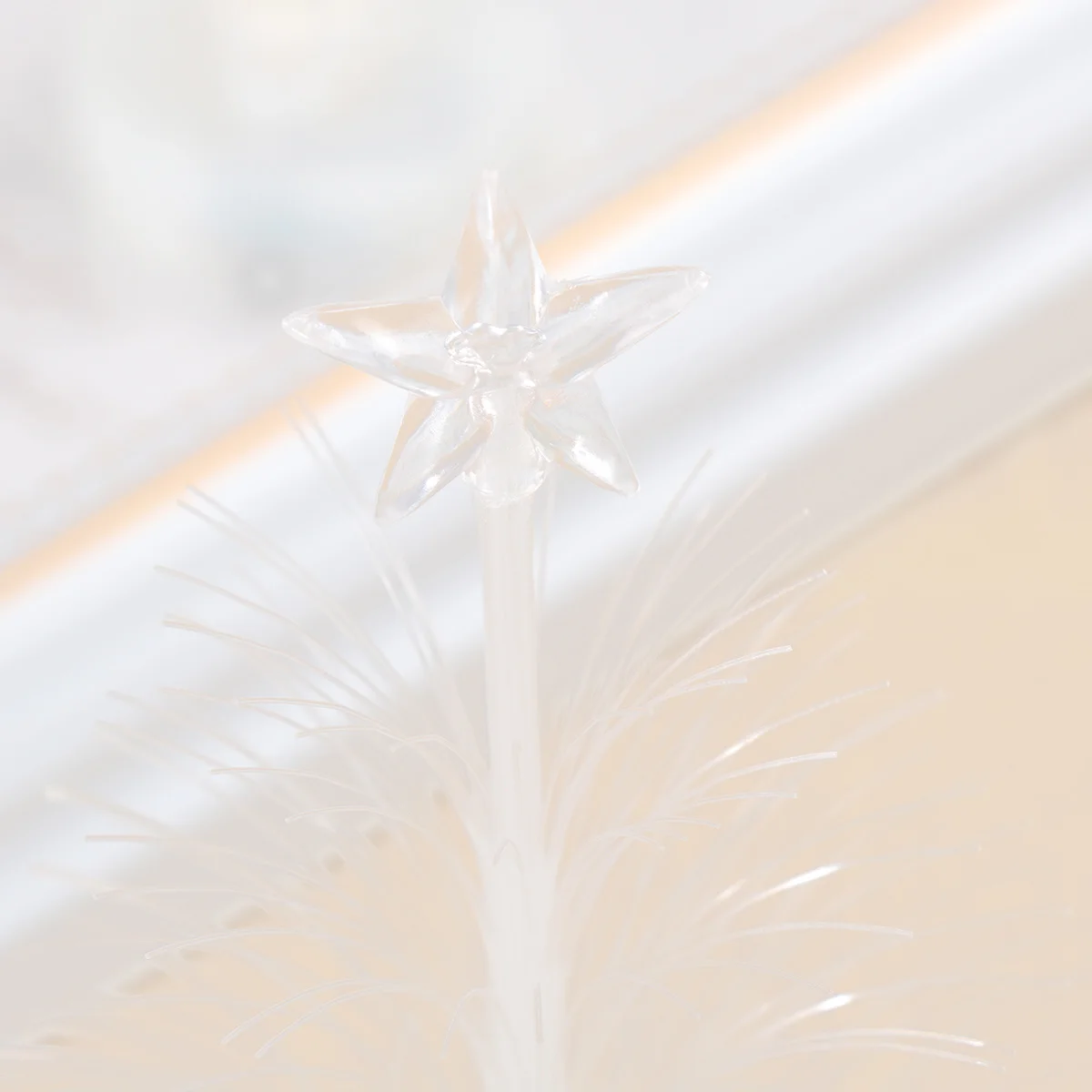 4 pièces LED arbre de noël veilleuse lampe de bureau décor de fête lumière en Fiber optique pour magasin à domicile inclus