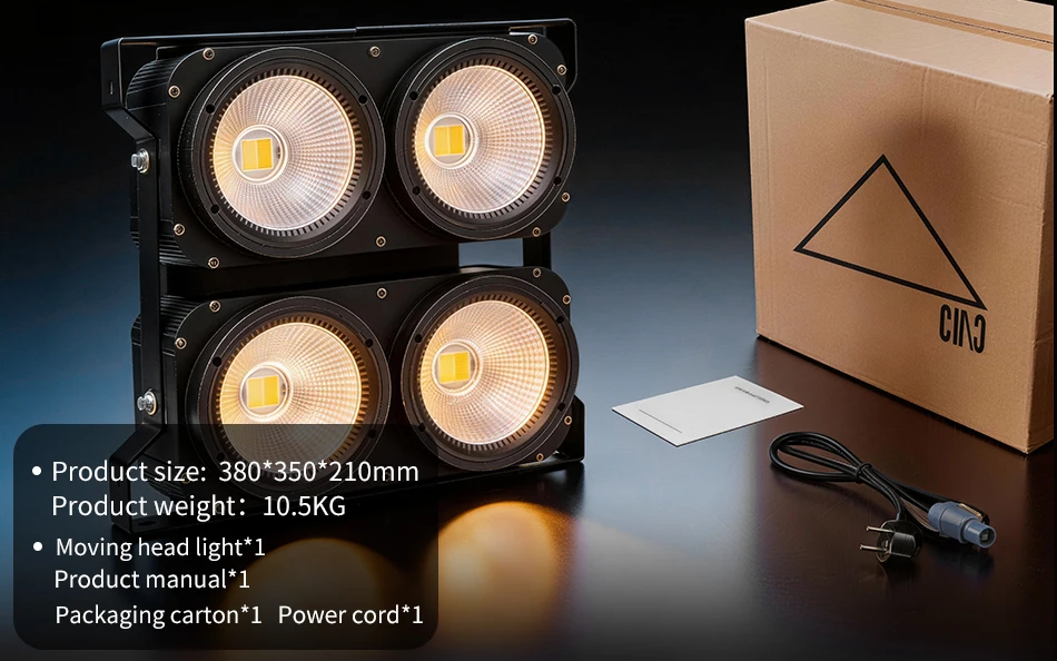 aicpose 4x100W Blinder COB Bühnenlichter Hohe Helligkeit DMX512-gesteuertes LED DJ Disco Beleuchtungssystem – Detail 7