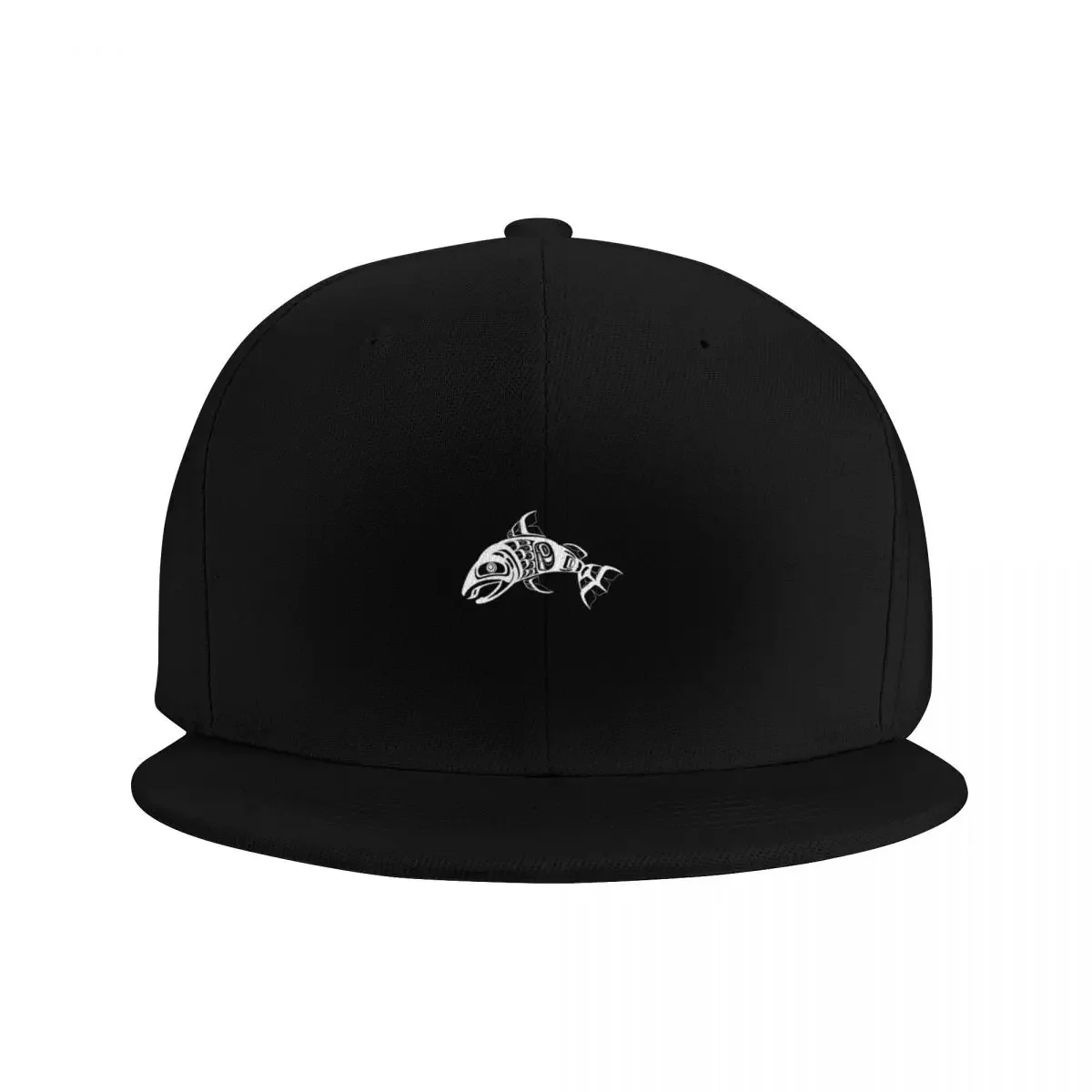 White Salmon native formline design Baseball Cap Military Tactical Cap Designer Hat Sports Cap Luxury Brand Hats For Men Women's