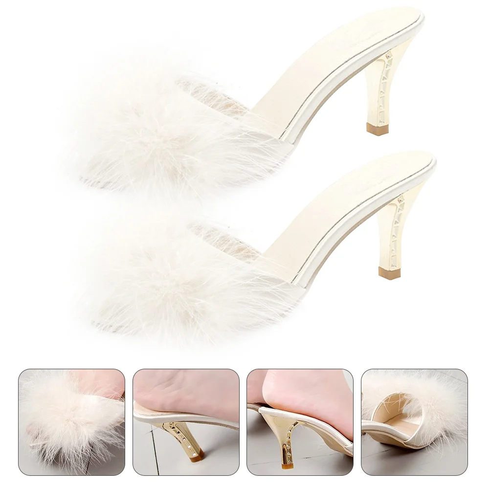 

High Heel Slippers PU Lining Shoes Shopping Comfortable Summer Upper: Faux Sandals