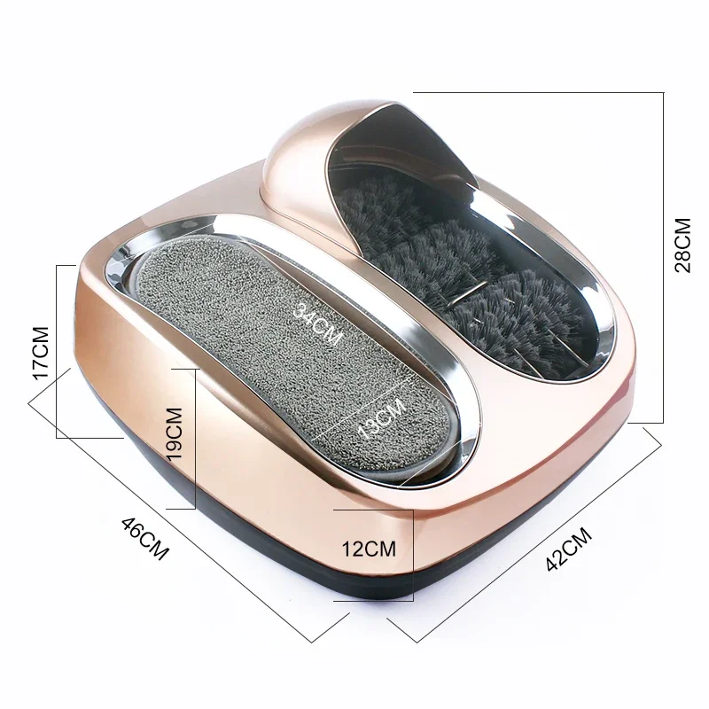 JIQI Eelectric Soles Shoes Cleaner Intelligent Automatic Shoe Polisher Shoes Cleaning Machine Soles Washing Brush Washer EU Plug