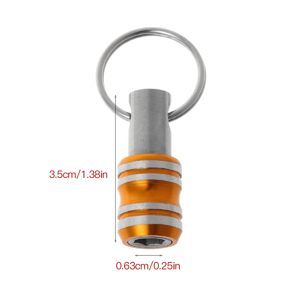 1/4 Inch Hex Screwdriver Bit Holder Screwdriver Extension Bar Quick Release Adapter with Keyring