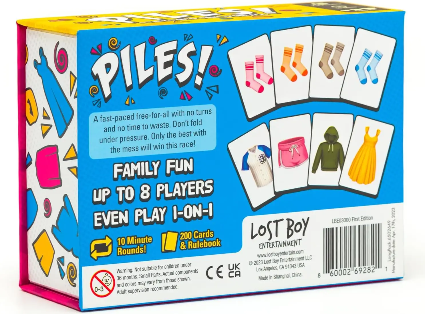 Lost Boy Entertainment Piles - Card Games - Family Games - Suitable for Children aged 8 and above - Adult Games - Family Game Ni