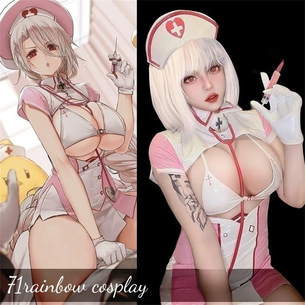 

Azur Lane KMS Prinz Heinrich Nurse Cosplay Costume Woman Roleplay Dress Anime Leather Suits Sexy Cosplay