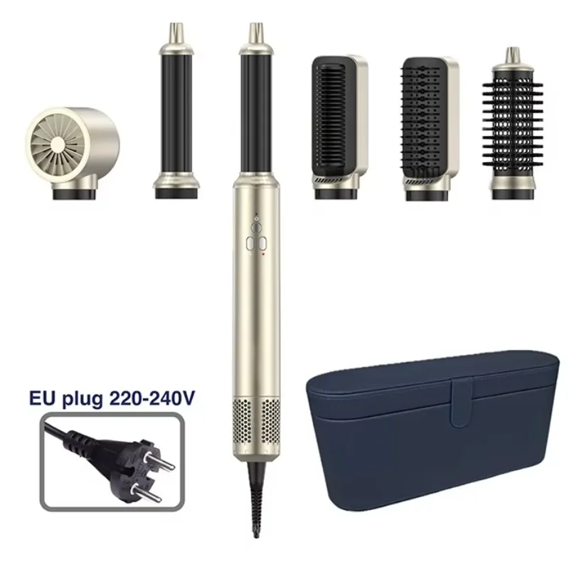 Professional 6-in-1 Hair Dryer and Straightener 10,000 Rpm High-speed BLDC Ion One-step Brush for Outdoor Use
