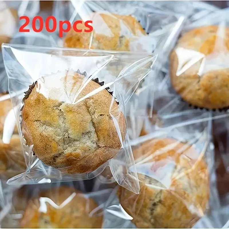100PCS pieces Sealed and transparent packing. Product, candy - self-adhesive glass paper gift bag OPP Jewelry Bag