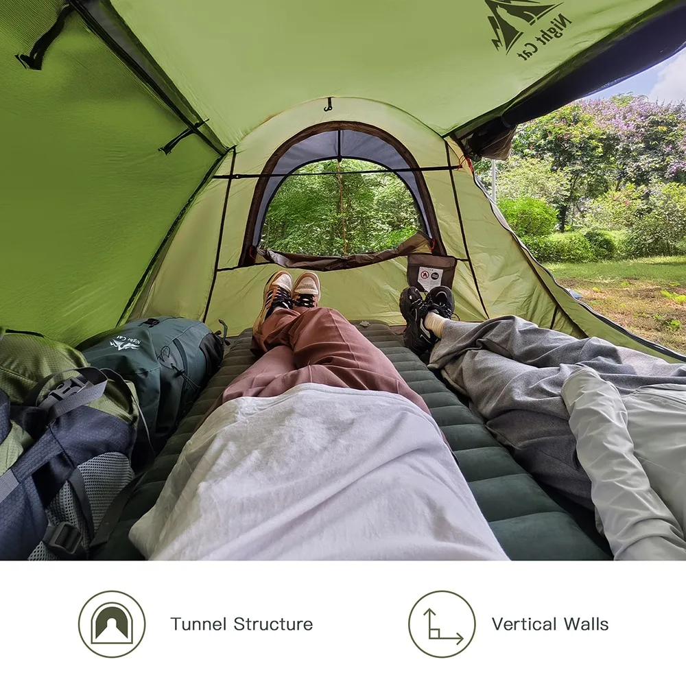 Night Cat Pop Up Tent 2 Person with Mosquito Net : Waterproof Camping Tent Easy Setup for Picnic Festival in Park Backyard