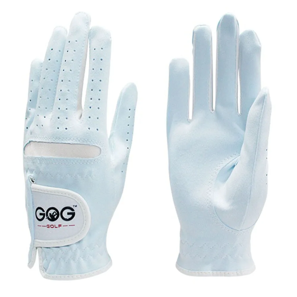 

Дышащие женские перчатки для гольфа, износостойкие удобные спортивные перчатки из волокнистой ткани, варежки для гольфа для левой и правой руки