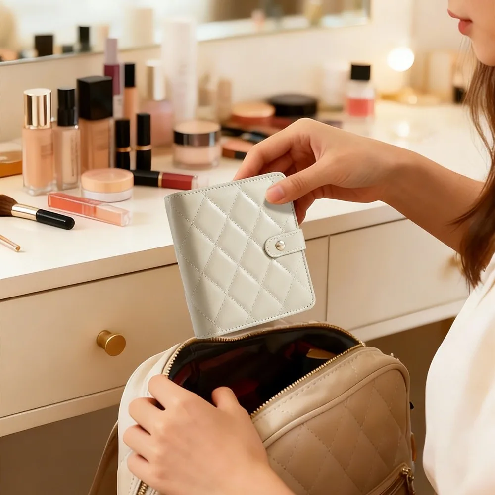 

Transparent Jewelry Storage Book Velvet Clear Pockets Binder Storage Book with Zipper Luxury PU Leather Storage Bag for Women