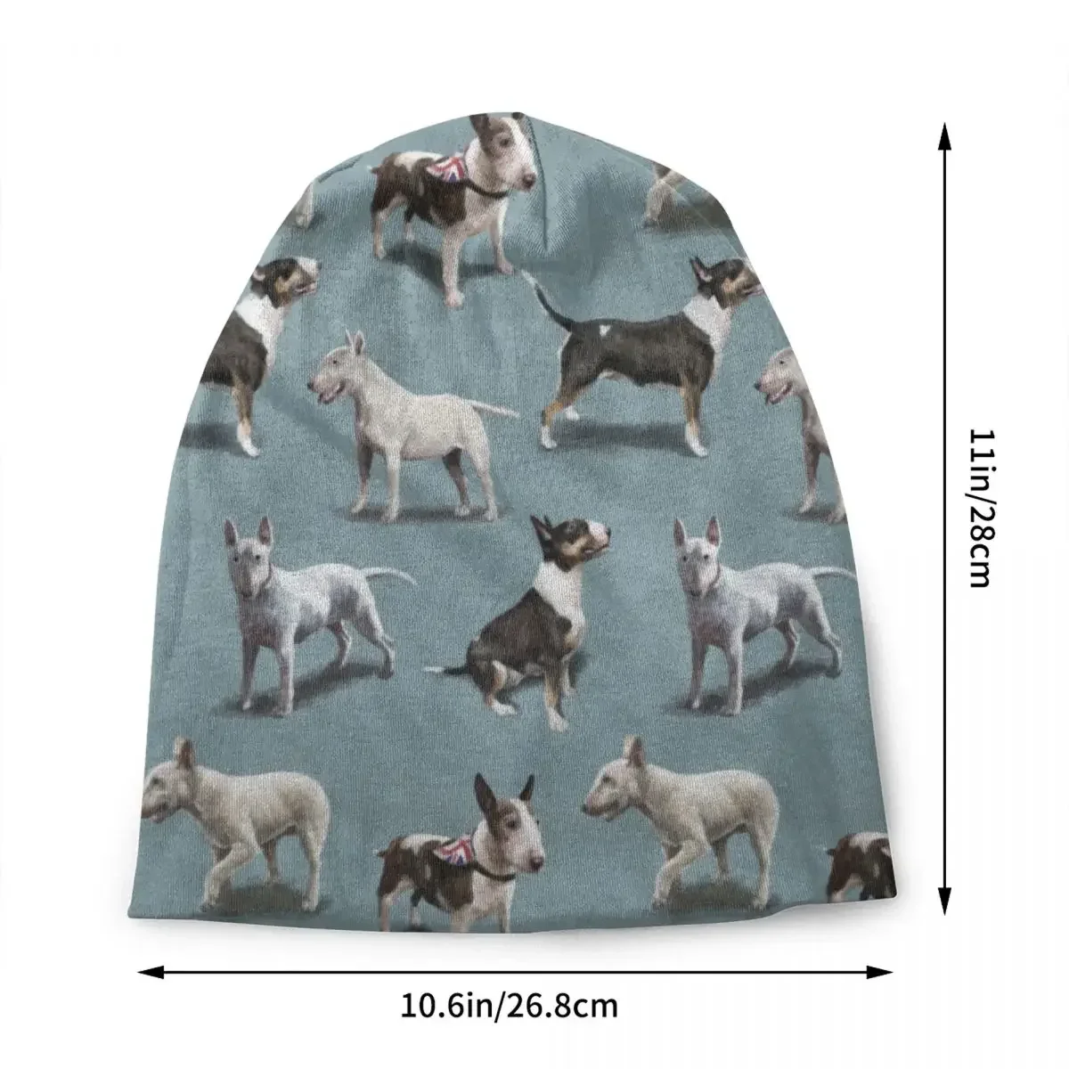 The Bull Terrier Skullies Beanies Caps For Men Women Unisex Street Winter Warm Knitted Hat Adult Pet Puppy Bonnet Hats