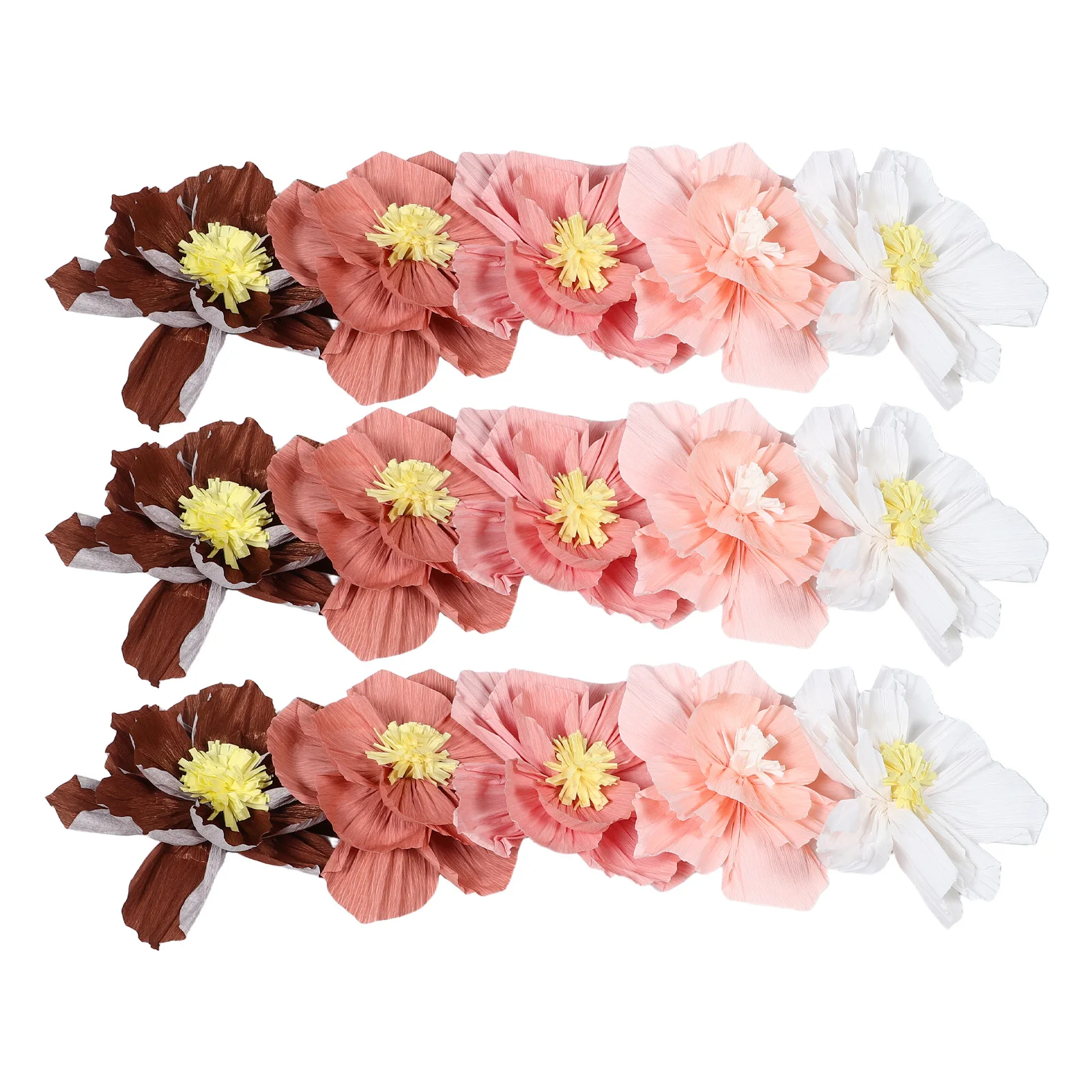 

15pcs : Giant Tissue Paper Flowers Wrinkle Craft Wedding Nursery Party Event Wall Decor Floral Backdrop Large Paper Flower Craft