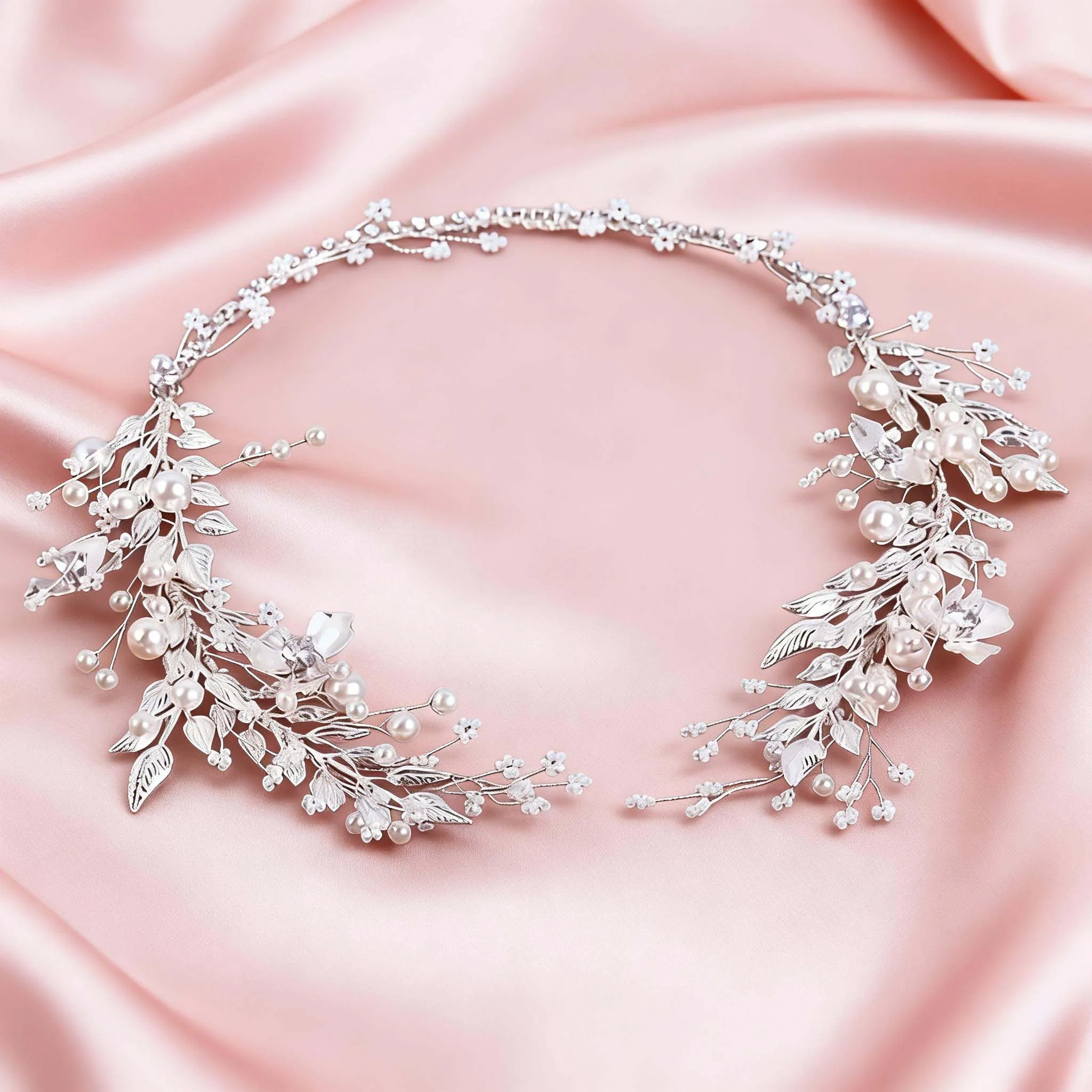 1 piece of simple alloy imitation pearl rhinestone bridal hairband, suitable for wedding, party, and ball dresses image 5