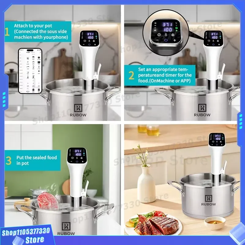 32L Digital Vacuum Cryogenic Cooker with Display Screen Immersion Circulator Intelligent Waterproof Stainless Steel Slow