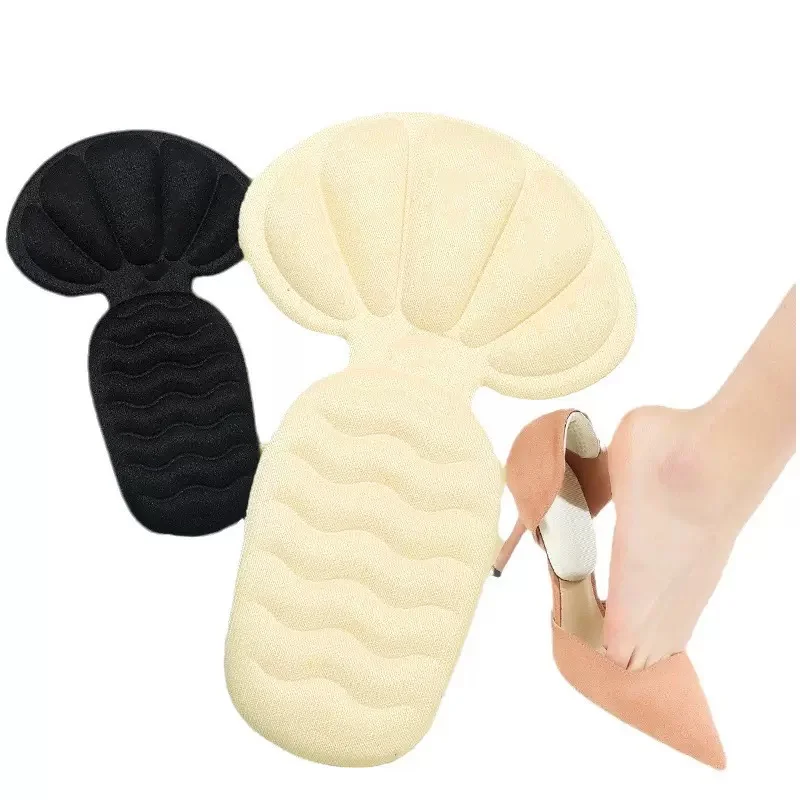 Heel Anti-Wear Pads, Shoe Size Reducer, Anti-Slip Heel Pads, Soft Elastic Shock-Absorbing Self-Adhesive Heel Stickers, Universal Foot Protection Cushion Pads for Sneakers and High Heels, Heel Protectors and Shoe Insoles