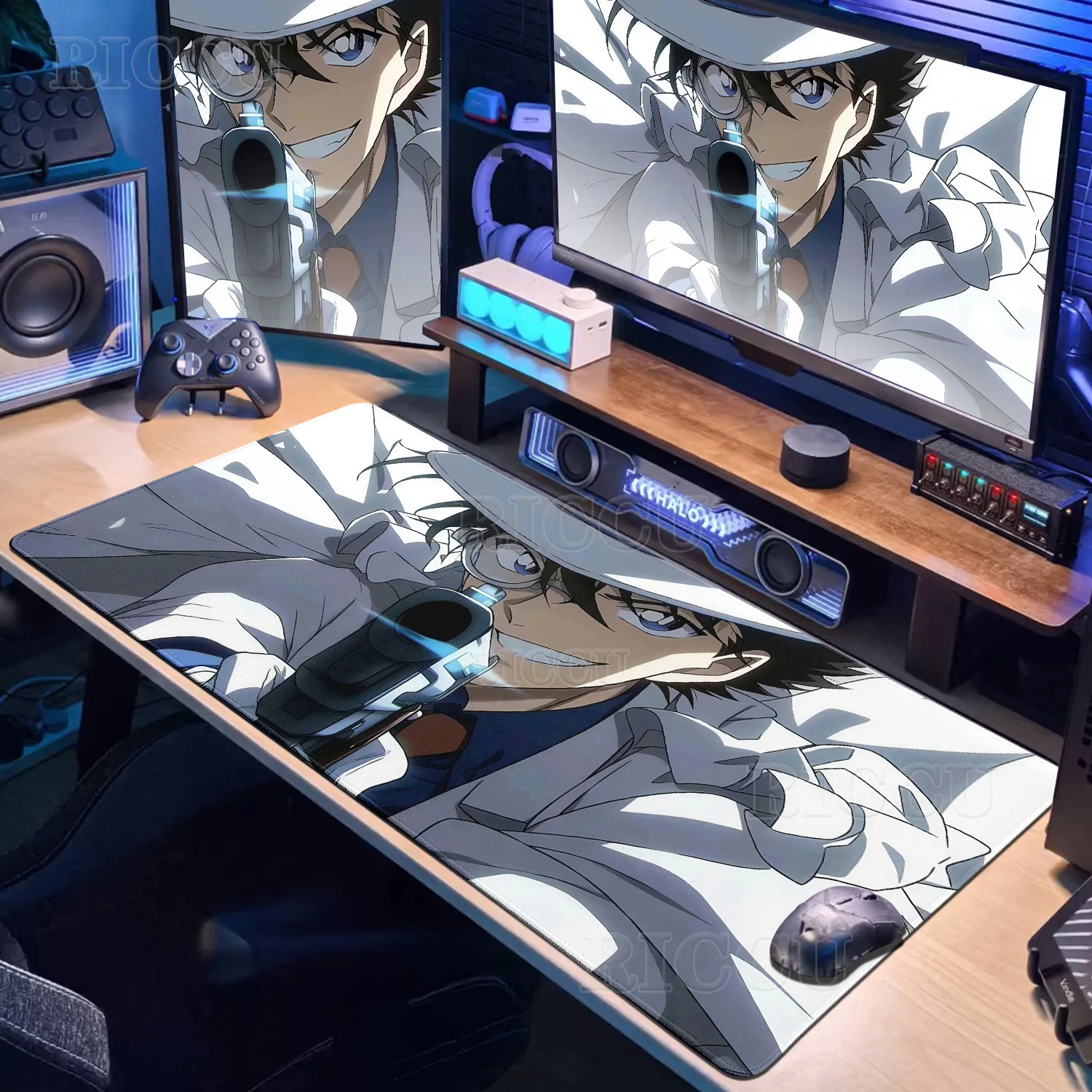

Anime D-Detective Conan Mouse Pad Computer PC Gamer Locking Edge Kaitou Kid Table Pad XXL Laptop Keyboard Desk Home Office Setup