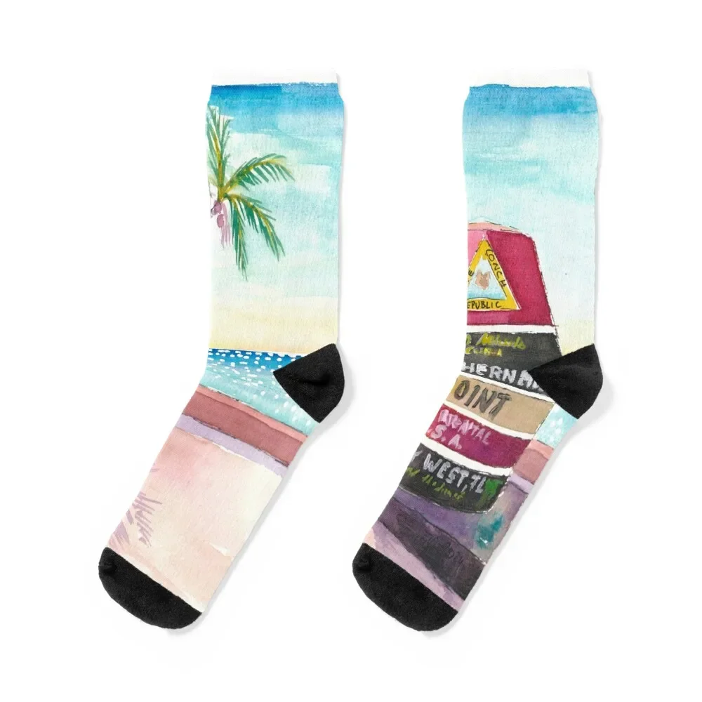 

Dreaming of Southernmost Days in Key West Florida Socks luxury Christmas gifts sport Women Socks Men's