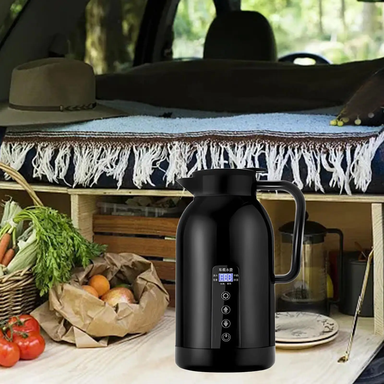 

Car Kettle Boiler Car Electric Kettle Heating Bottle, Hot Water Bottle for Road Trips