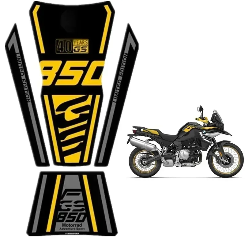 

For BMW F850GS 2021 40YEARS Motorcycle Motor Tank Pad Protector 3D Gel Exclusive Stickers Decal