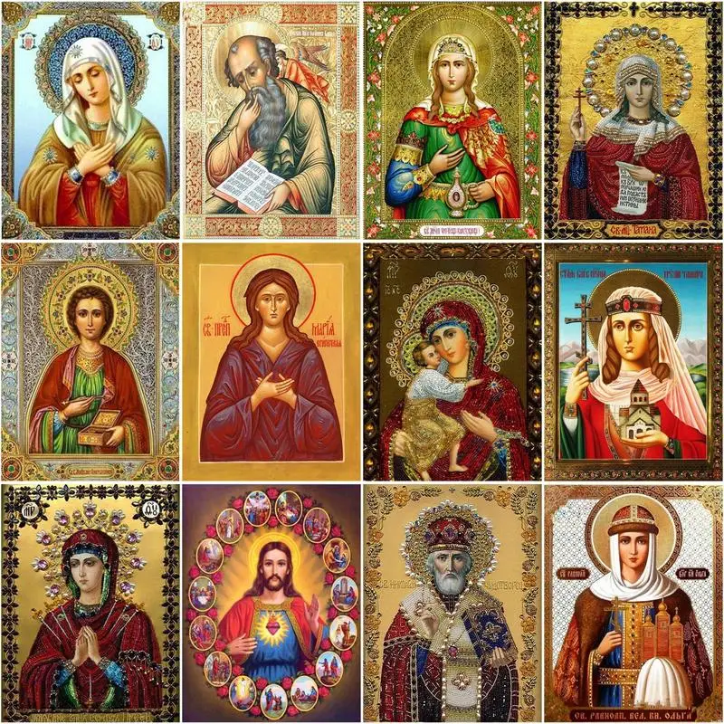 

RUOPOTY Acrylic Frame Painting By Numbers For Adults 40x50cm Paint With Numbers Jesus Picture For Diy Ideas Home Decoration