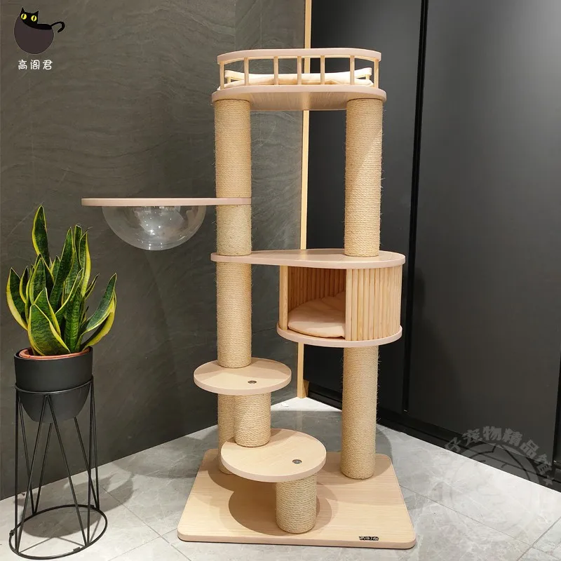 

Cat climbing frame, cat litter, cat tree, cat jumping platform, cat villa, sisal scratch column, space capsule