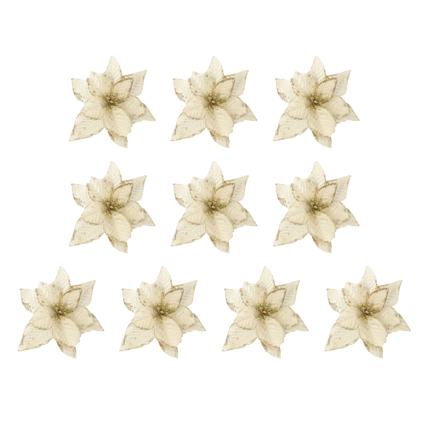 

10pcs Christmas Tree Ring Decoration Wreaths Large Artificial Flowers Craft ElegantFlower Festive Atmosphere