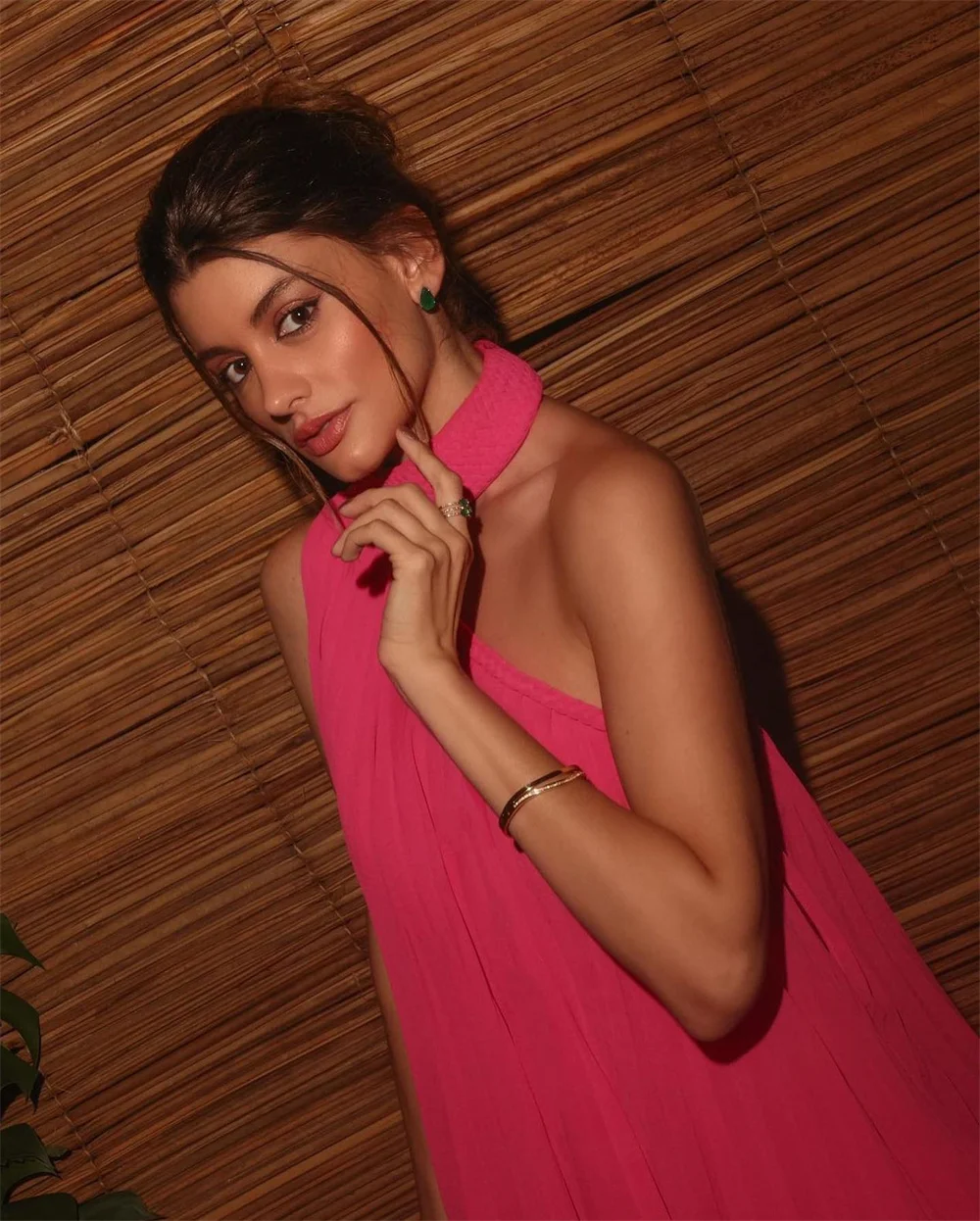 Amanda Customized Pink One Shoulder Pleated Prom Dresses Sleeveless Asymmetrical vestidos de noche Floor-Length Formal Evening