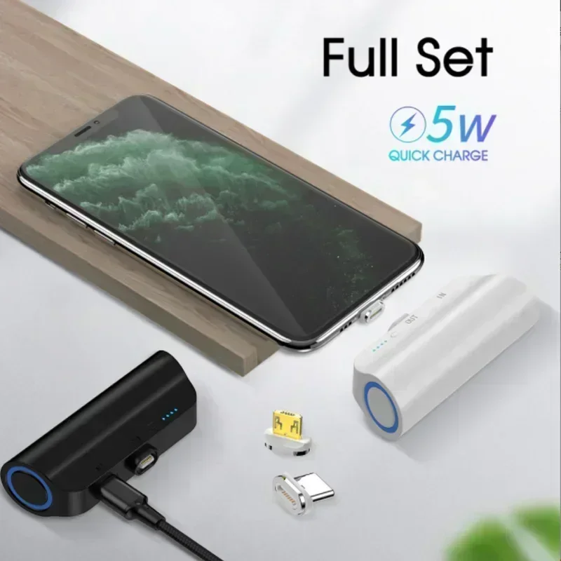 Mini Portable Power Bank Back Clip Battery for iPhone Samsung for Huawei Xiaomi Magnetic Charger 3000mAh Capsule PowerBank