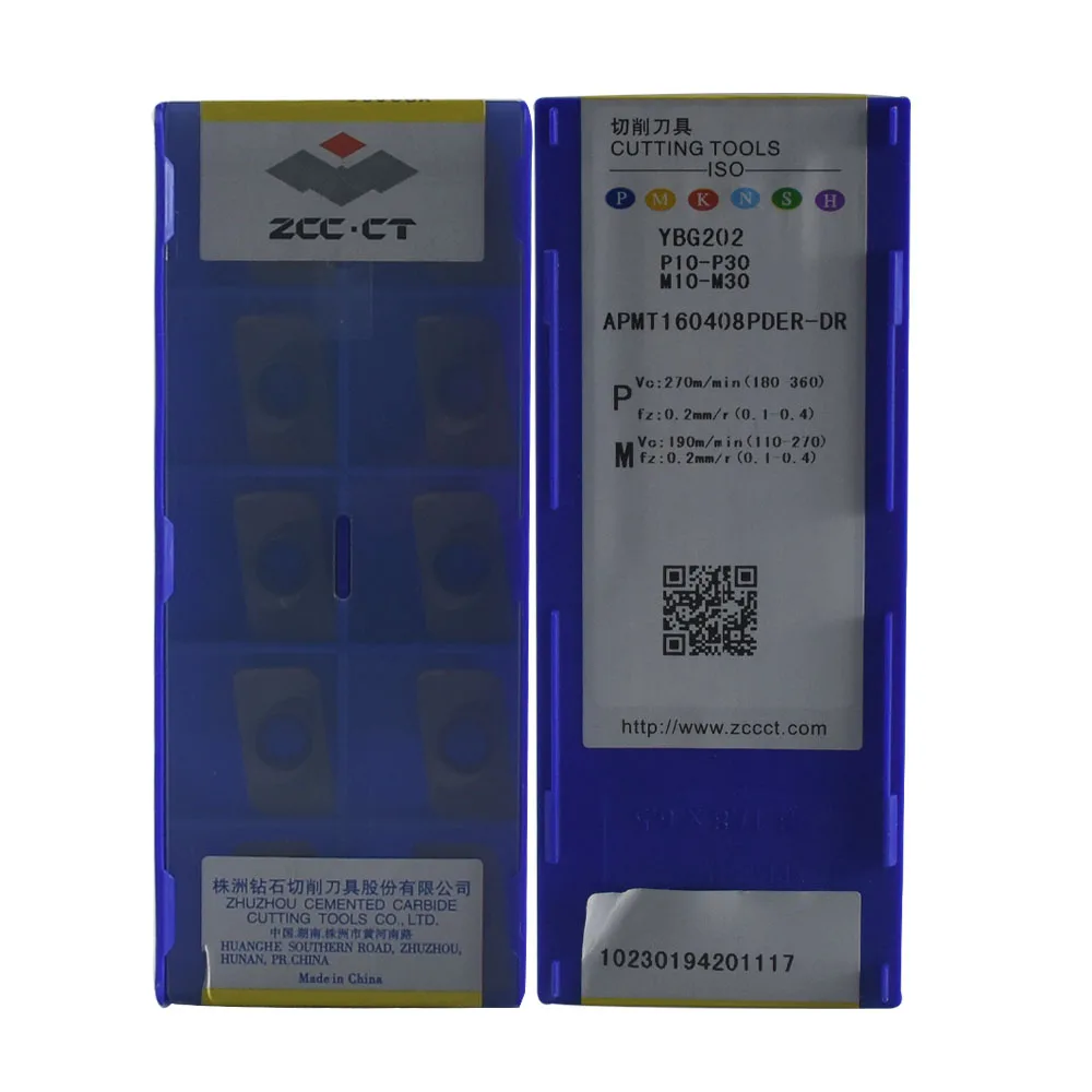Ban Đầu APMT160408PDER-DR YBG202 CNC Carbide Miếng Tiện Dụng Cụ Xoay Cho Xay
