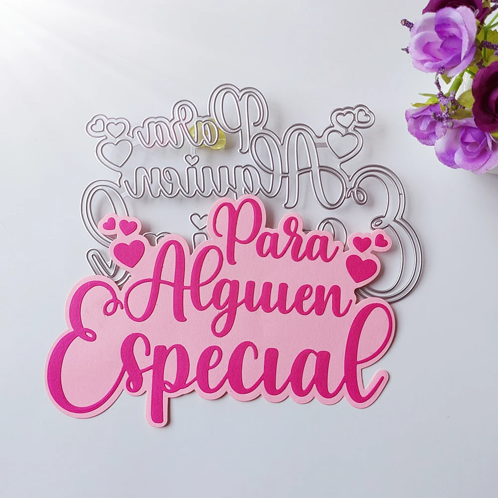 

beautiful spanish phrases cutting dies scrapbook decoration embossed photo album decoration card making DIY crafts